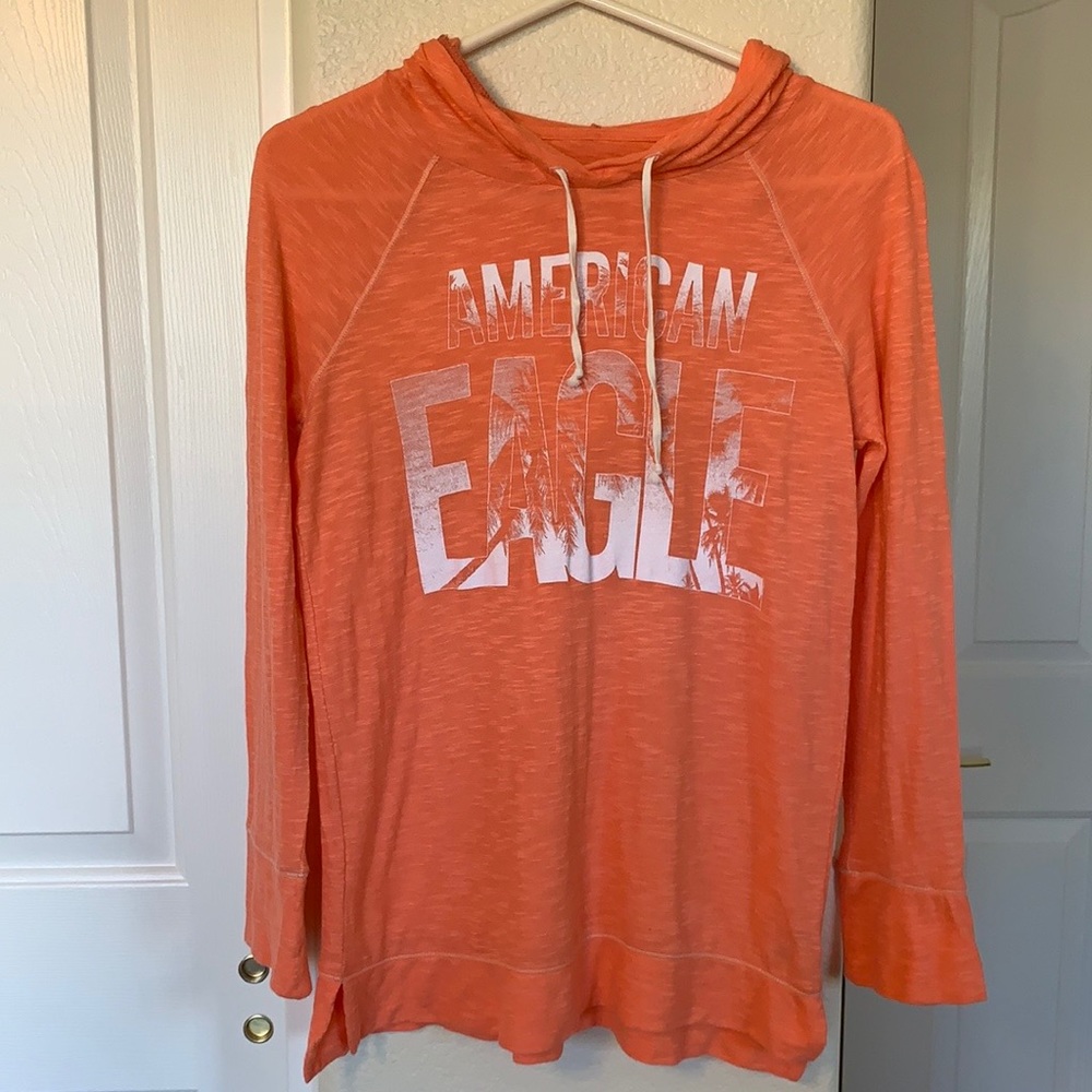 NWOT American Eagle Orange Lightweight Hoody Women's Size M